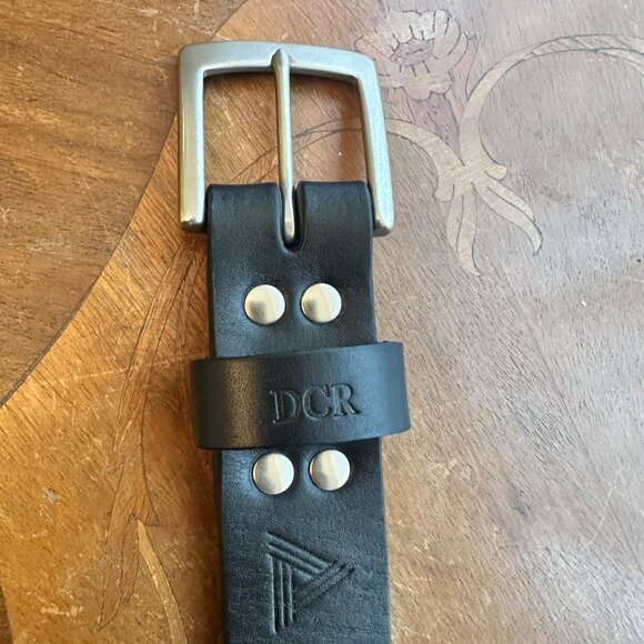 Blue Delta 53" Black Belt with Solid Brass Buckle – Men belt with bag - Picture 5 of 6